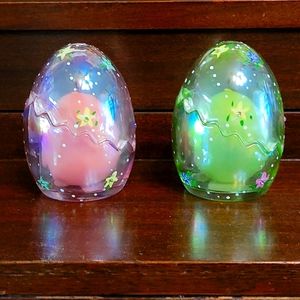 NWT! Celebrations egg set of 2 3.5" votives